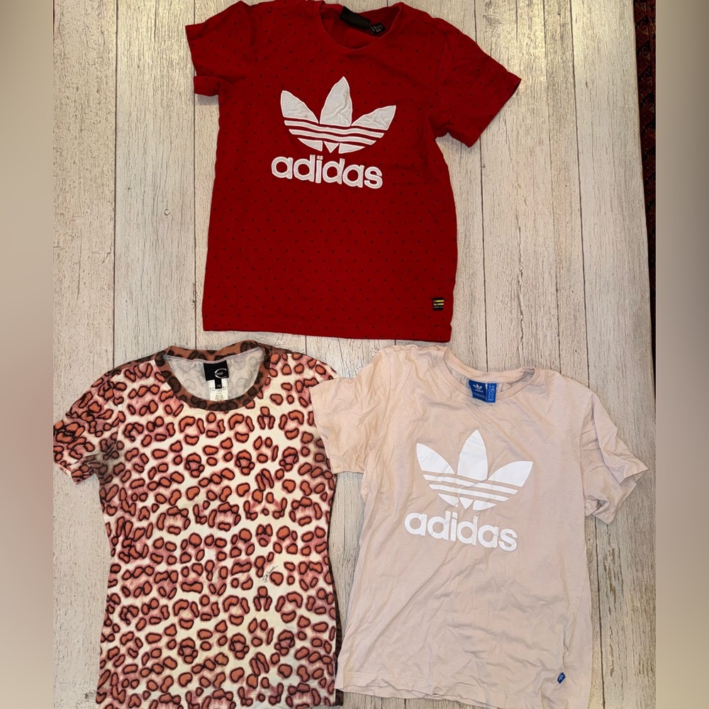 Women’s Adidas shirt and just Cavalli shirt